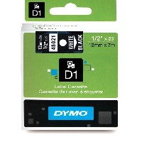 Dymo Original DirectLabel-Etiketten weiss auf schwarz 45021