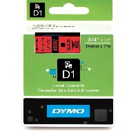 Dymo Original DirectLabel-Etiketten schwarz auf rot 45807